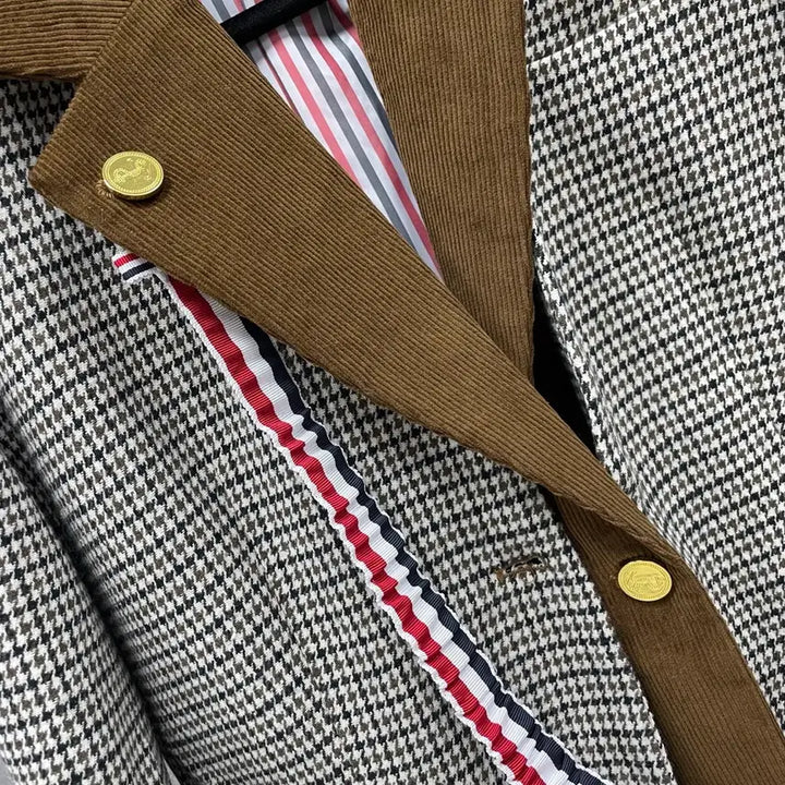 [SOLD OUT] 톰브라운 여성용 코트 체크 봄 가을 시즌