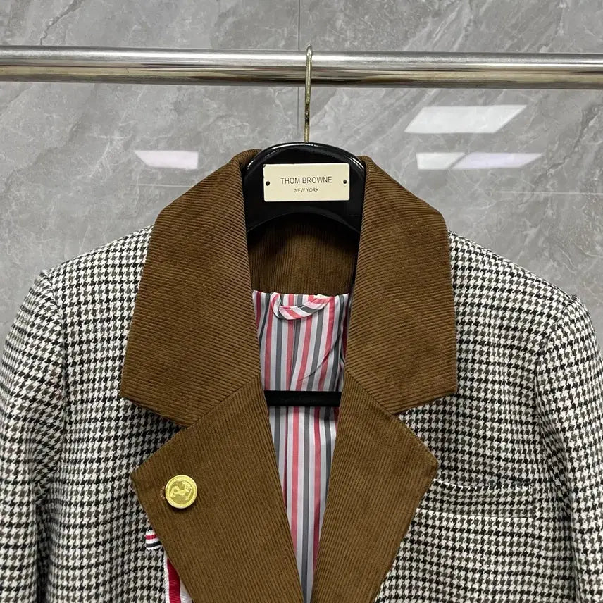 [SOLD OUT] 톰브라운 여성용 코트 체크 봄 가을 시즌