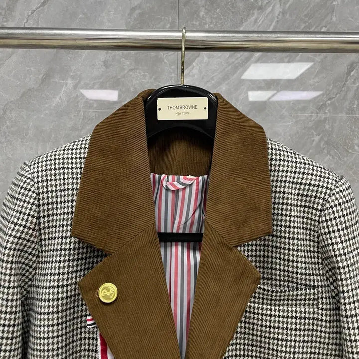 [SOLD OUT] 톰브라운 여성용 코트 체크 봄 가을 시즌