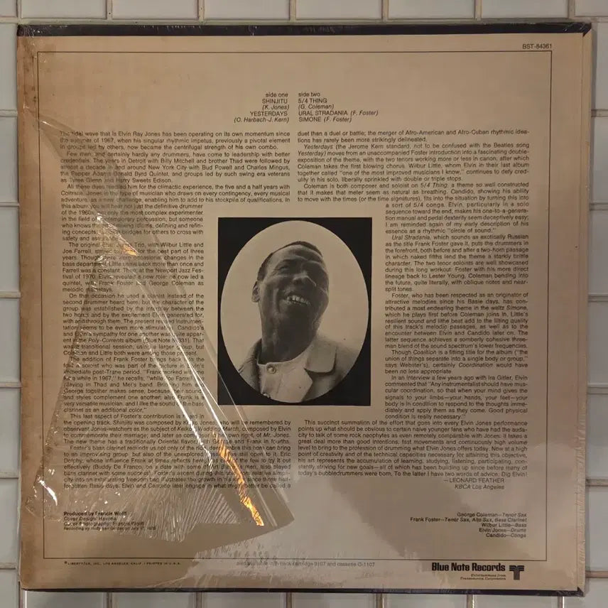 [BUNJANG] Elvin Jones Coalition LP Blue Note First Press RVG Engraving / 엘빈 존스 Coalition LP 블루노트 초판 RVG각인