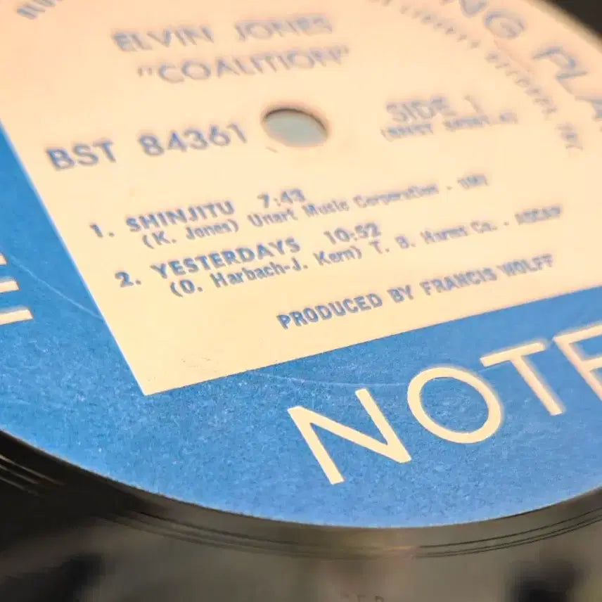 [BUNJANG] Elvin Jones Coalition LP Blue Note First Press RVG Engraving / 엘빈 존스 Coalition LP 블루노트 초판 RVG각인
