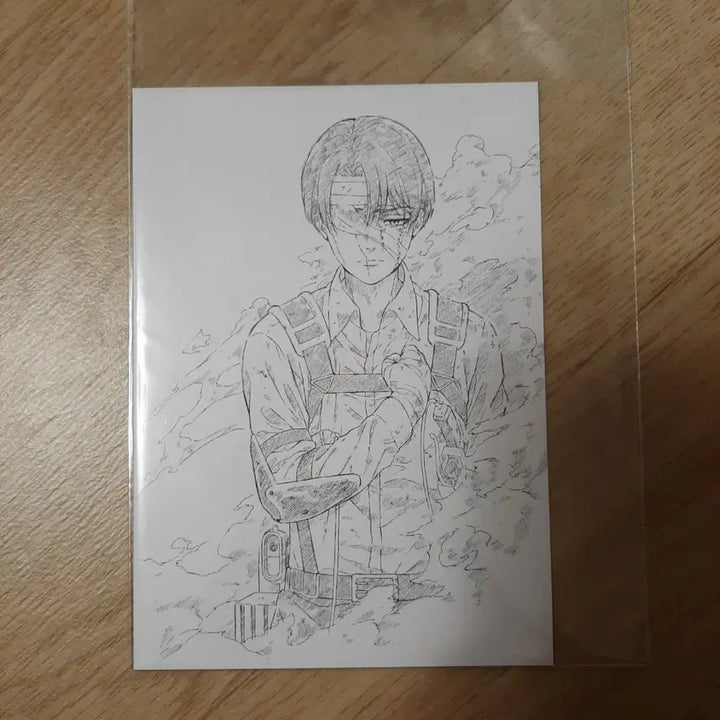 [BUNJANG] Attack on Titan Levi Illustration Postcard / 진격의 거인 완결편 특전 리바이 일러스트 포스트 카드