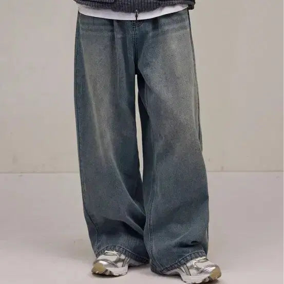 [BUNJANG] Filluminate Washed Denim Pants Medium Blue / 필루미네이트 워시드 데님팬츠 미디엄 블루 새상품