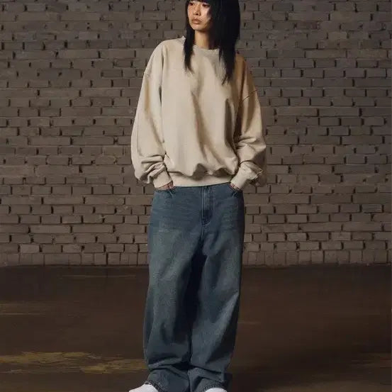 [BUNJANG] Filluminate Washed Denim Pants Medium Blue / 필루미네이트 워시드 데님팬츠 미디엄 블루 새상품