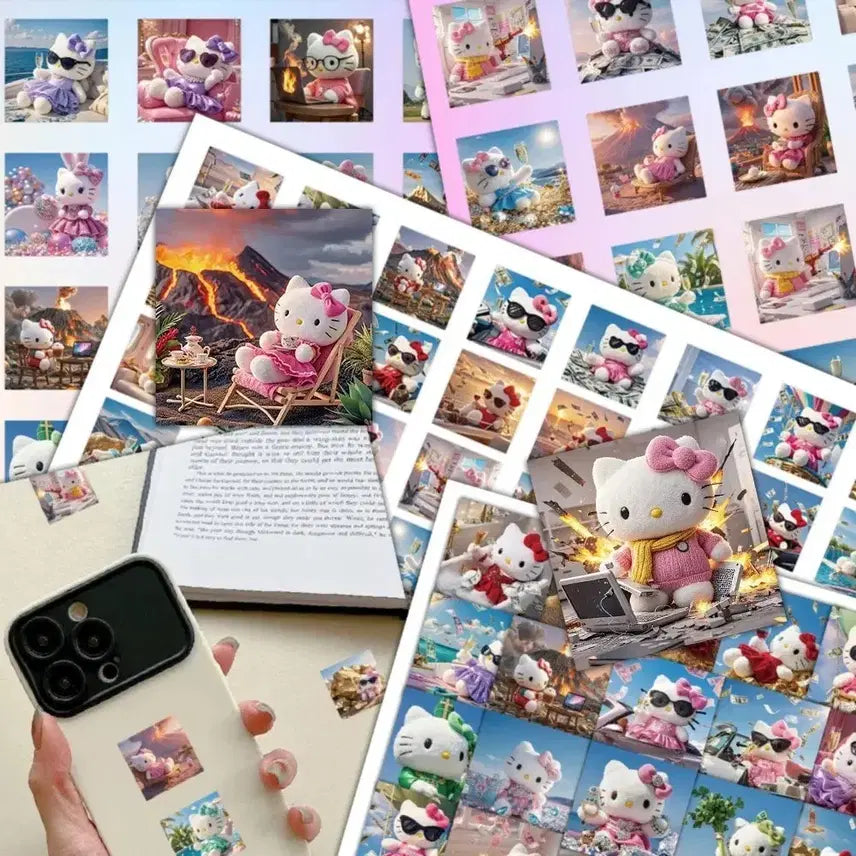 [BUNJANG] Hello Kitty Vacation Stickers / 헬로키티 휴가 스티커 1장 12p