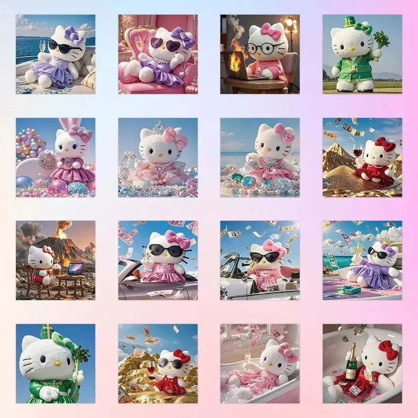 [BUNJANG] Hello Kitty Vacation Stickers / 헬로키티 휴가 스티커 1장 12p
