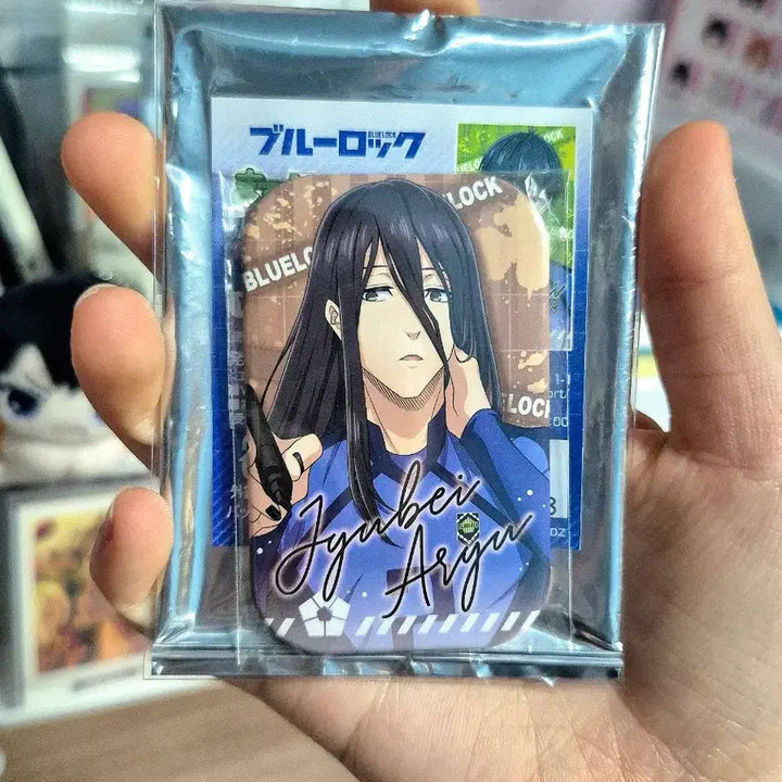 [BUNJANG] Blue Lock Aryu Jyubei Signed Can Badge and Clear Card / 덤+) 블루록 아류 쥬베 싸인 캔뱃지 클리어카드