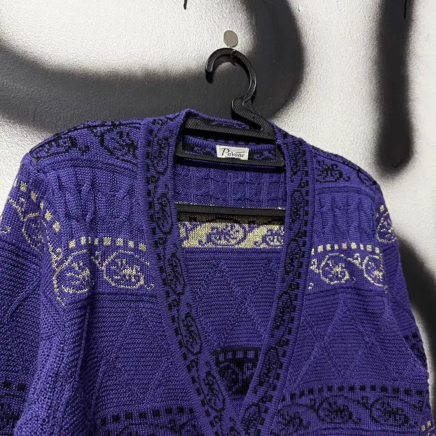 [BUNJANG] Vintage Baroque Gold Button Wool Blend Knit Cardigan / VTG 빈티지 울 혼방 바로크 금장 니트 가디건