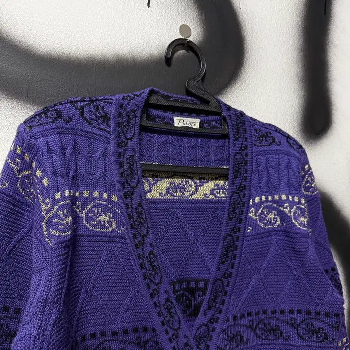 [BUNJANG] Vintage Baroque Gold Button Wool Blend Knit Cardigan / VTG 빈티지 울 혼방 바로크 금장 니트 가디건
