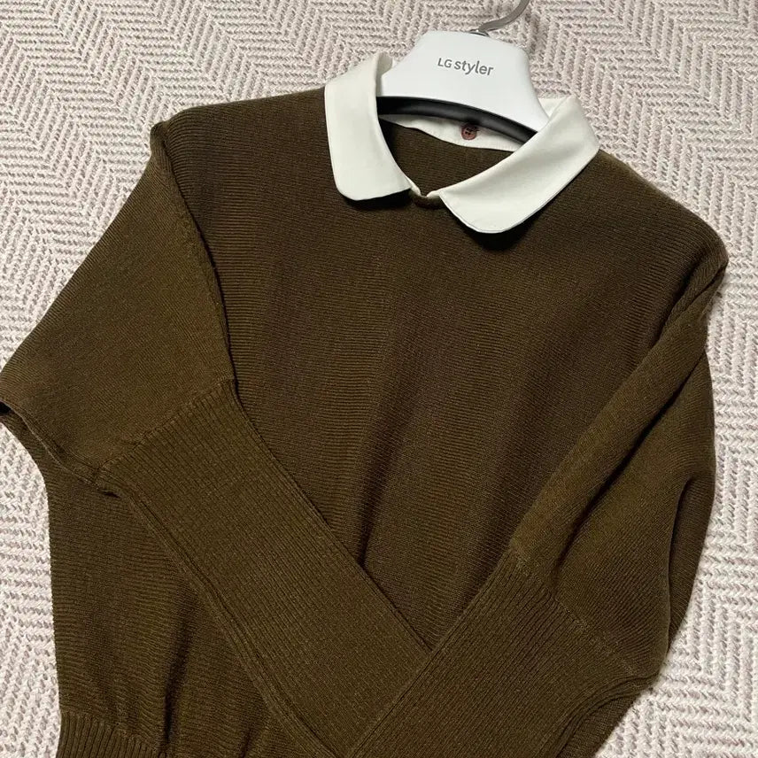 [BUNJANG] Knit Dress / 니트 원피스 카라탈부착