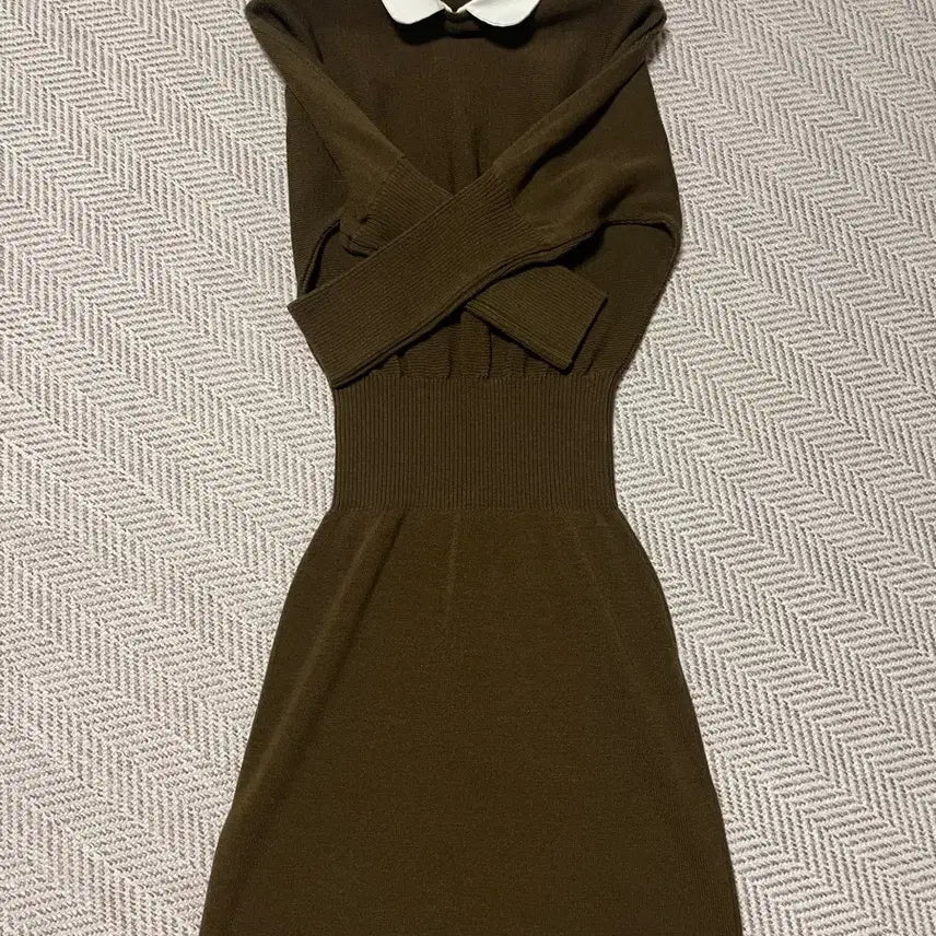 [BUNJANG] Knit Dress / 니트 원피스 카라탈부착