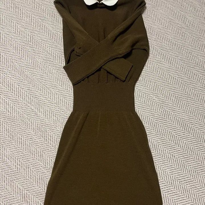 [BUNJANG] Knit Dress / 니트 원피스 카라탈부착