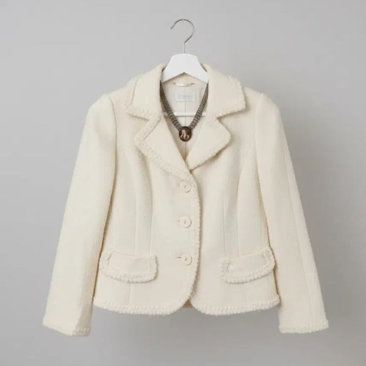 [BUNJANG] Harrods Ivory Boucle Tweed Jacket (S) / [Harrods] 헤롯 아이보리 부클 트위드 자켓 (S)