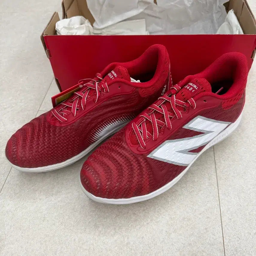 [BUNJANG] New Balance L4040TR7 Baseball Cleats / 뉴발란스 징스파이크 일체형징 야구화 레드 L4040TR7