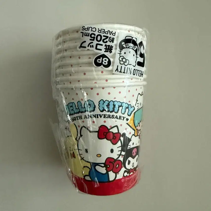 [BUNJANG] Hello Kitty 50th Anniversary Paper Cups / 헬로키티 50주년 종이컵 8P