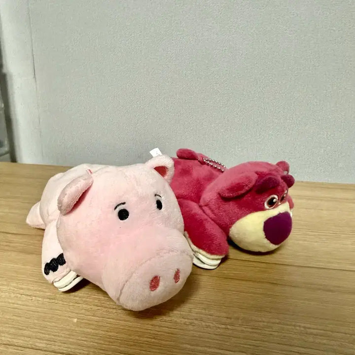 [BUNJANG] Disney Toy Story Hamm and Lotso Plush Keyring Set / 디즈니 토이스토리 햄/랏소 집게 인형 키링