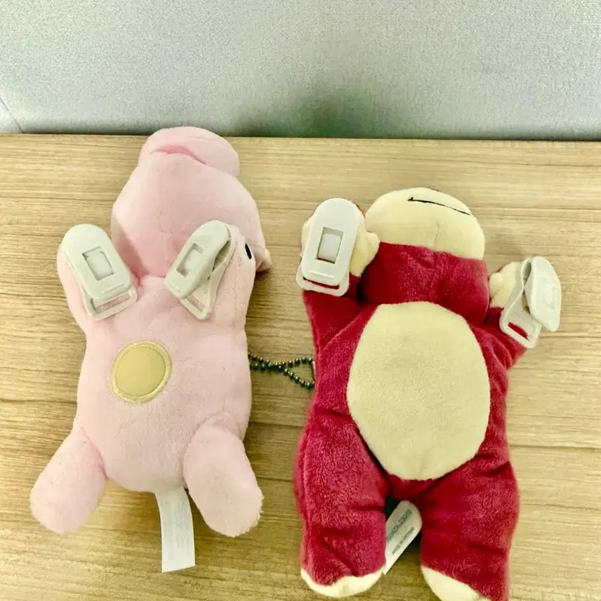 [BUNJANG] Disney Toy Story Hamm and Lotso Plush Keyring Set / 디즈니 토이스토리 햄/랏소 집게 인형 키링