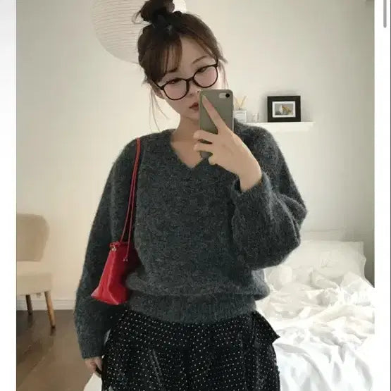 [BUNJANG] Zigzag Dot Layered Skirt / 지그재그 도트 레이어드 스커트