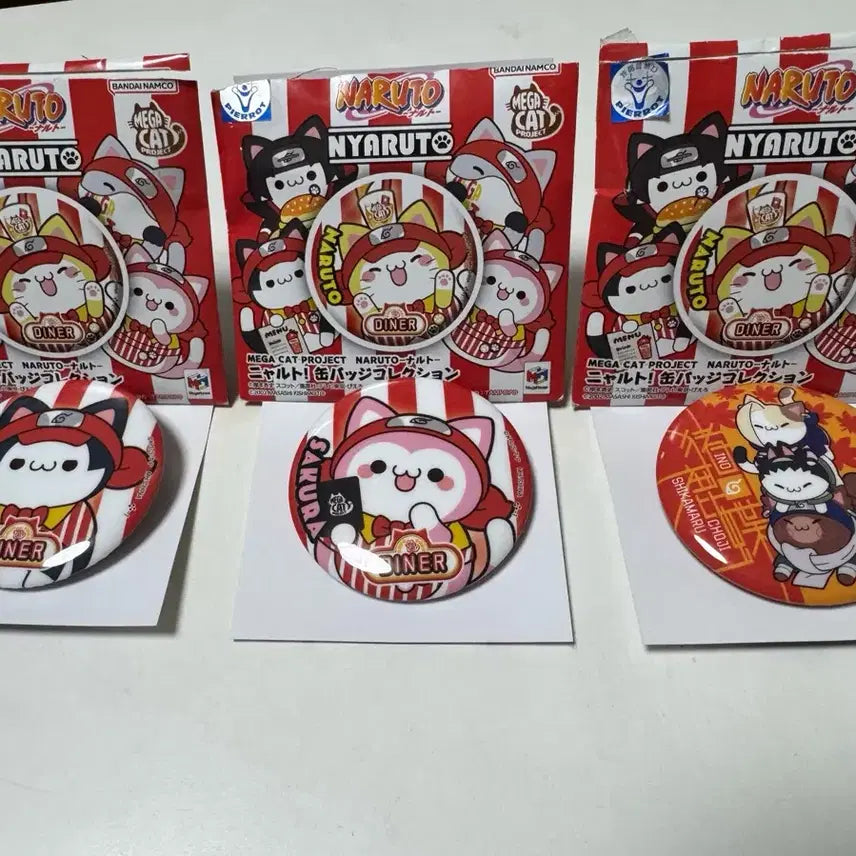 [BUNJANG] Naruto Mega Cat Badge Bundle Set / 나루토 메가캣 뱃지 일괄 판매