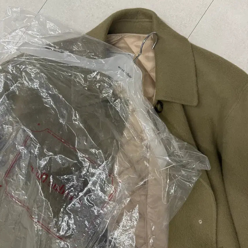 [BUNJANG] Overdue Flare Quilted Lining Handmade Coat - Khaki Beige / 오버듀플레어 퀄팅 리닝 핸드메이드 코트 카키베이지