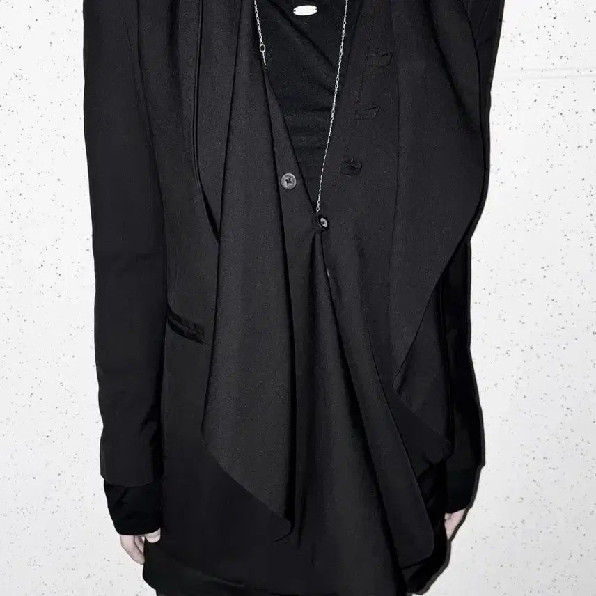 [BUNJANG] Unisex Drape Blazer Jacket Helmut Lang Archive Style Darkwear / Jpn 드레이프 블레이저 자켓 헬무트랭하이엔드아카이브st 무채색다크웨어