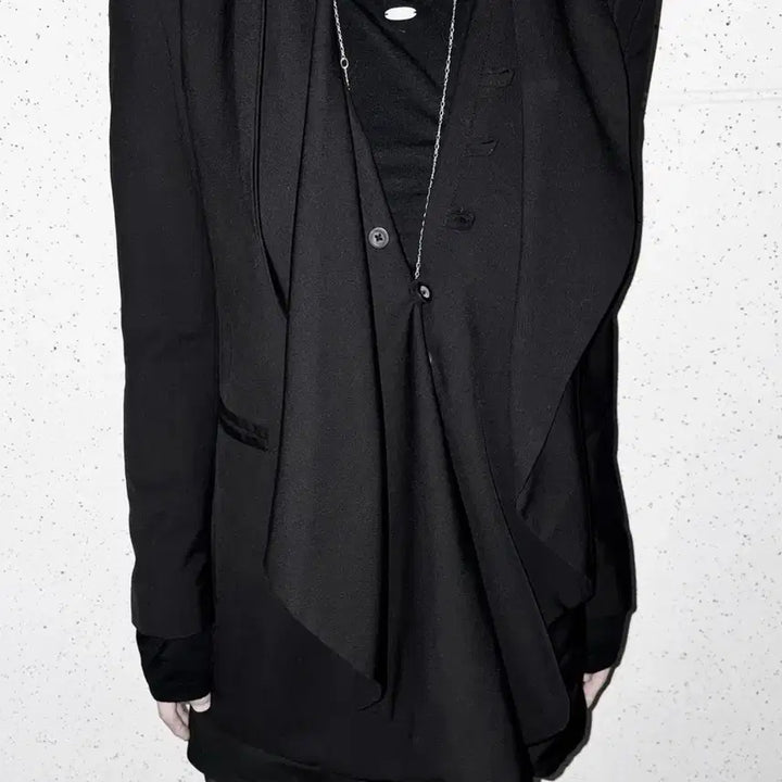 [BUNJANG] Unisex Drape Blazer Jacket Helmut Lang Archive Style Darkwear / Jpn 드레이프 블레이저 자켓 헬무트랭하이엔드아카이브st 무채색다크웨어