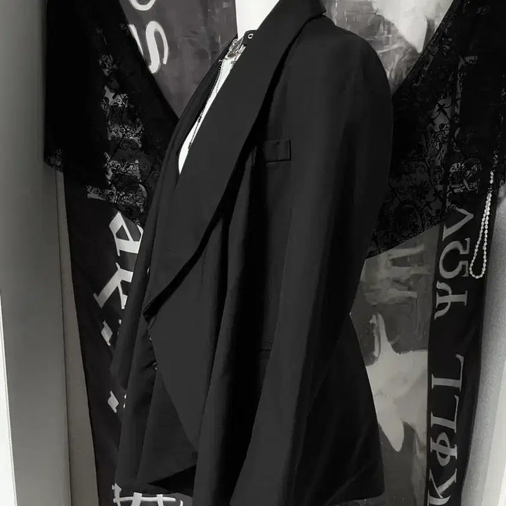 [BUNJANG] Unisex Drape Blazer Jacket Helmut Lang Archive Style Darkwear / Jpn 드레이프 블레이저 자켓 헬무트랭하이엔드아카이브st 무채색다크웨어