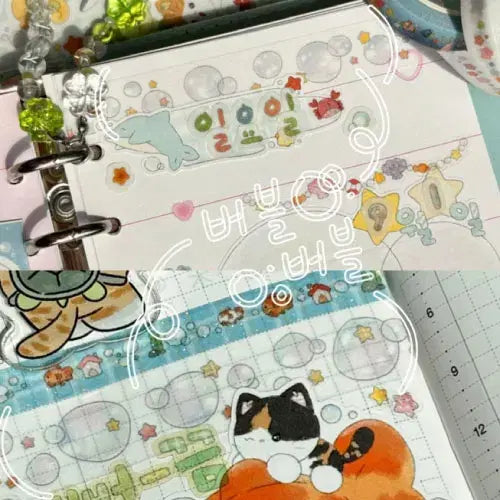 [BUNJANG] Aeongchunjunso Bubble Washi Tape / 애옹충전소 방울방울 마테