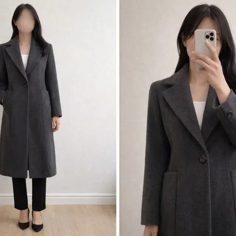 [BUNJANG] MojoSphin Wool Classic Long Coat / 모조에스핀 울100% 클래식 롱코트/55/출근룩 하객룩