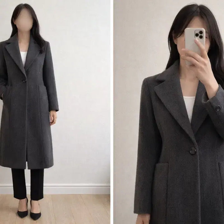 [BUNJANG] MojoSphin Wool Classic Long Coat / 모조에스핀 울100% 클래식 롱코트/55/출근룩 하객룩