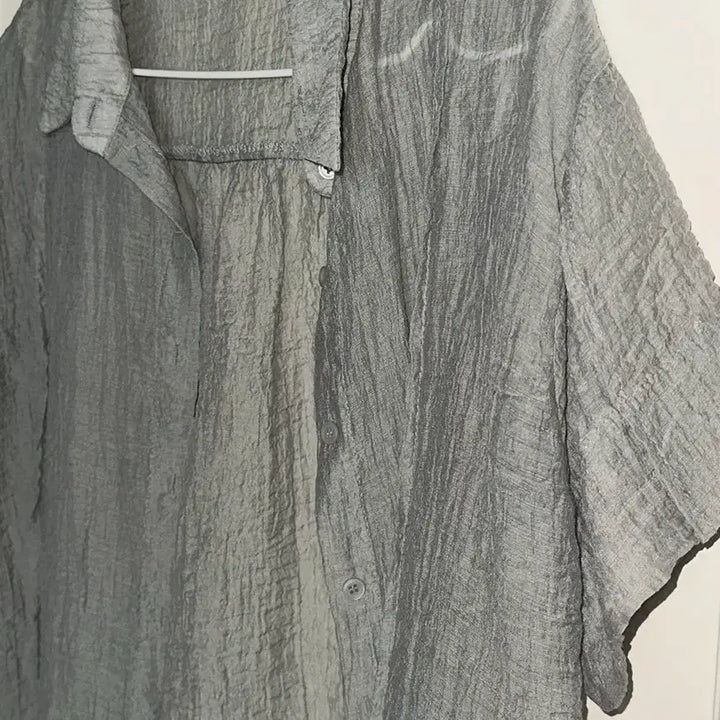 [BUNJANG] Veil Aesop Sheer Shirt Gray / 베일 이솝 시스루 셔츠 그레이