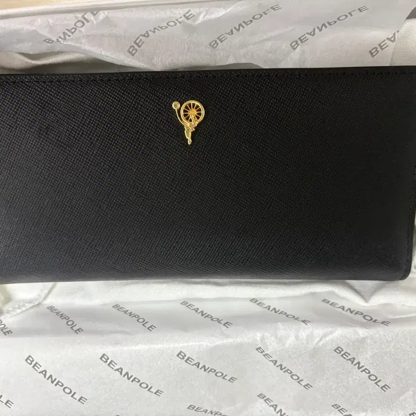 [BUNJANG] Beanpole Lucy Saffiano Long Wallet - Black / 빈폴 루시 사피아노 장지갑 블랙