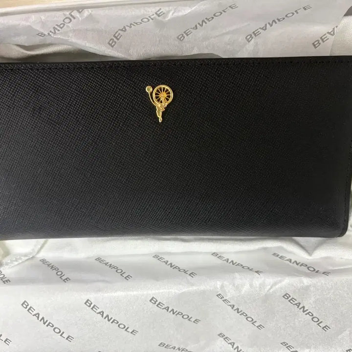[BUNJANG] Beanpole Lucy Saffiano Long Wallet - Black / 빈폴 루시 사피아노 장지갑 블랙