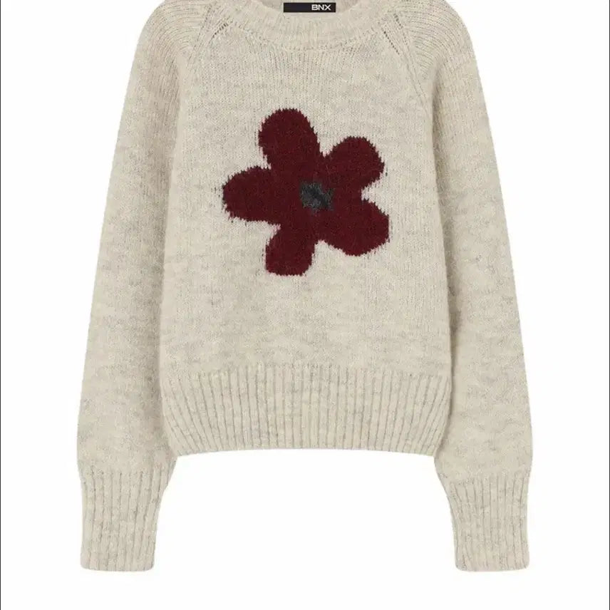 [BUNJANG] Unbranded Big Flower Knit Sweater / 가격포기)니트 빅플라워 여성 니트 베이지 (free)