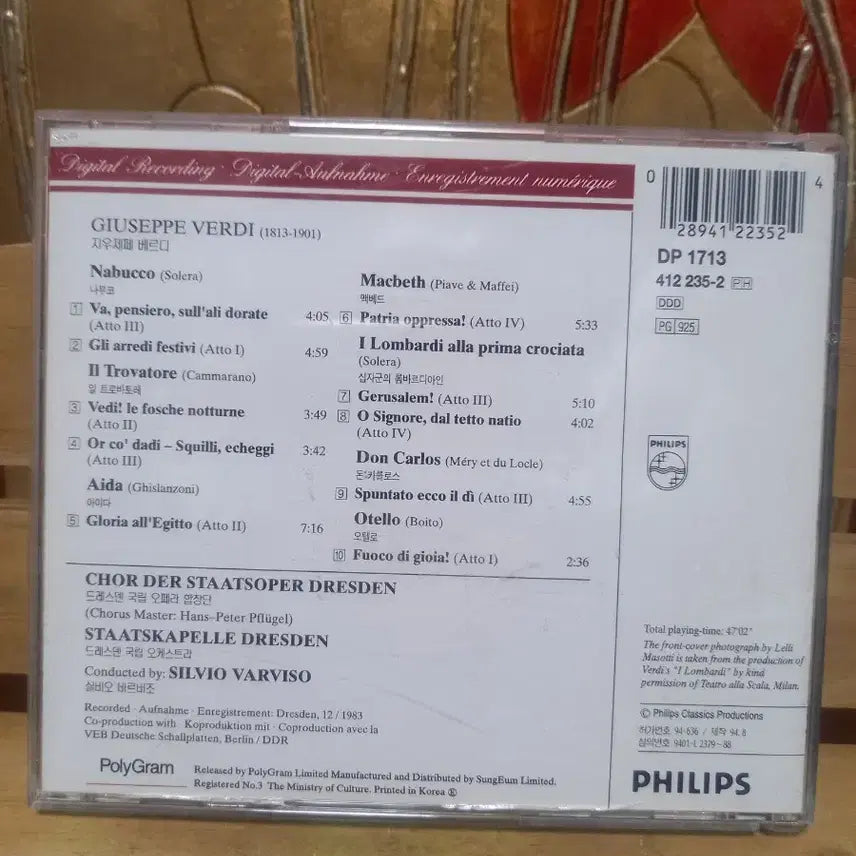 [BUNJANG] Giuseppe Verdi Opera Chorus CD / 지우제페 베르디 오페라 합창 CD