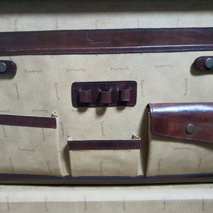 [BUNJANG] Tontart Brown Leather Briefcase / 빈티지 가죽가방 톤가트 브라운 가죽가방 Brief/Laptop Case