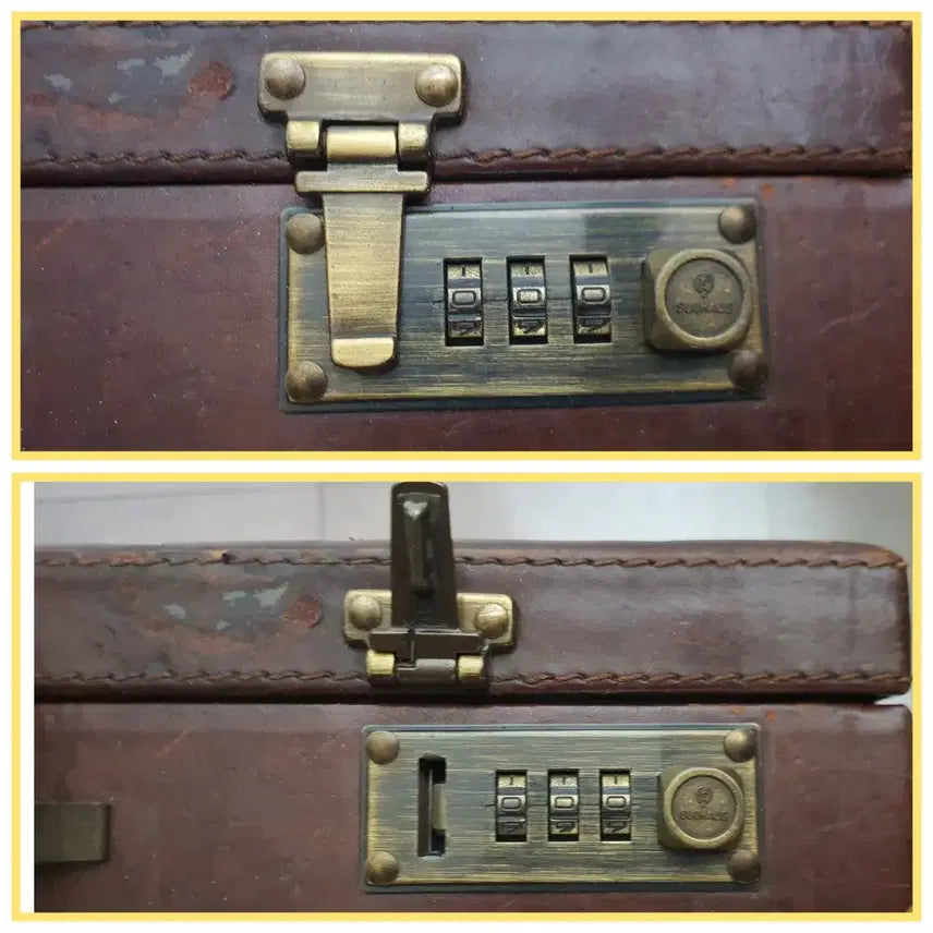 [BUNJANG] Tontart Brown Leather Briefcase / 빈티지 가죽가방 톤가트 브라운 가죽가방 Brief/Laptop Case