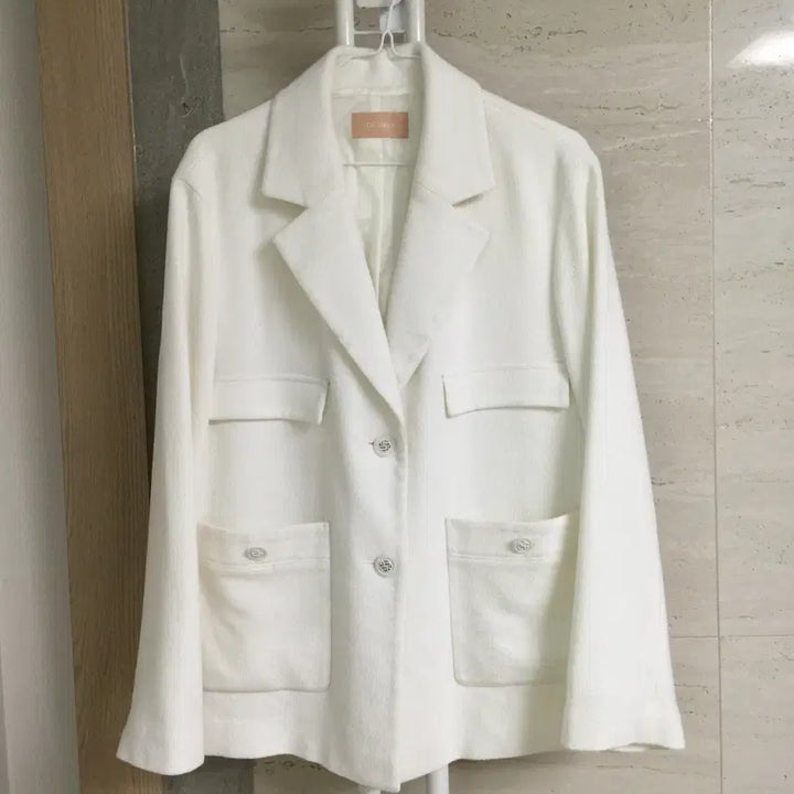 [BUNJANG] CC Collect Tweed Jacket (Ivory) - Size 66 / 씨씨콜렉트 단추장식 트위드 자켓 66