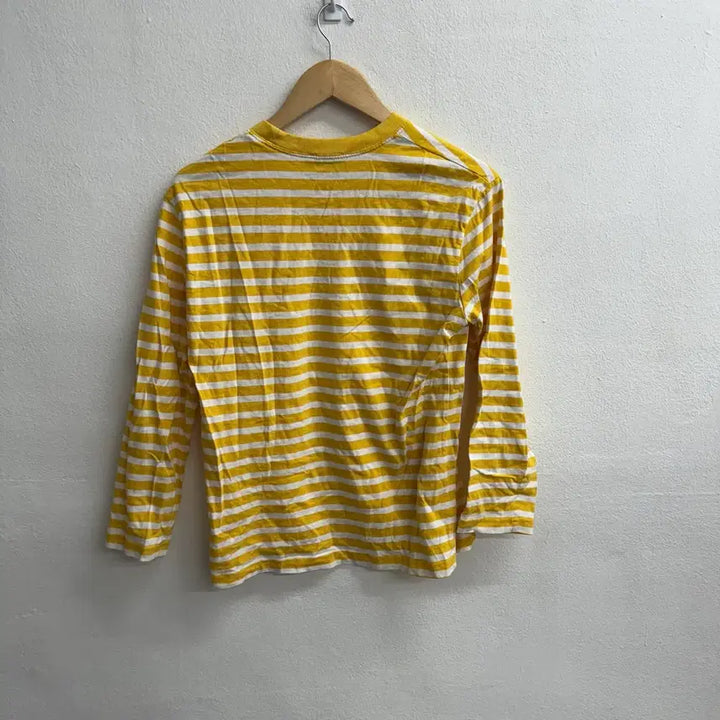 [SOLD OUT] 메종키츠네 폭스 자수 스트라이프 옐로우 롱슬리브 S