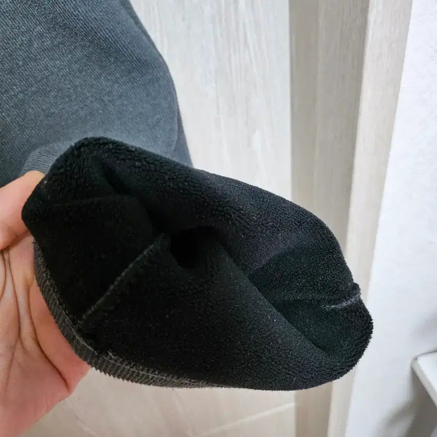 [BUNJANG] Charcoal Fleece Lined Training Pants / 기모 안감 차콜 트레이닝 바지