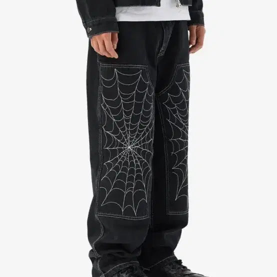 [BUNJANG] Laper Spiderweb Denim Pants / 라퍼 스파이더웹 데님팬츠