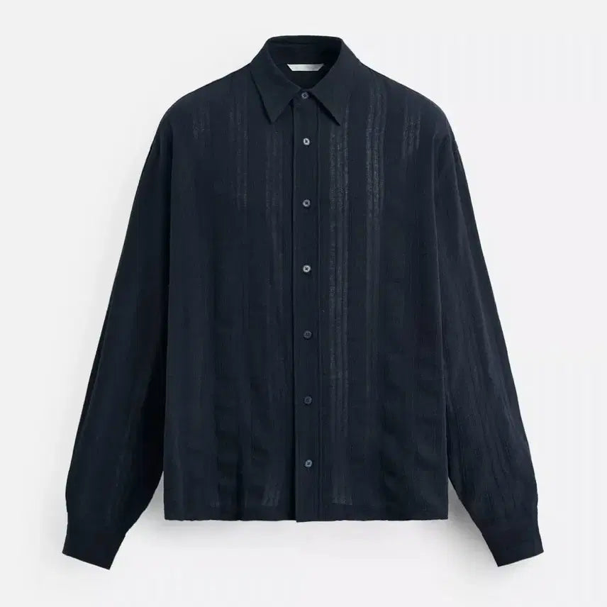 [BUNJANG] ZARA Striped Structure Shirt (L) / 자라 스트라이프 스트럭쳐 셔츠 L