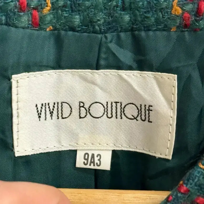 [BUNJANG] VIVID Check Tweed Crop Jacket / JPN VIVID 체크 트위드 크롭 트위드 자켓 9A3