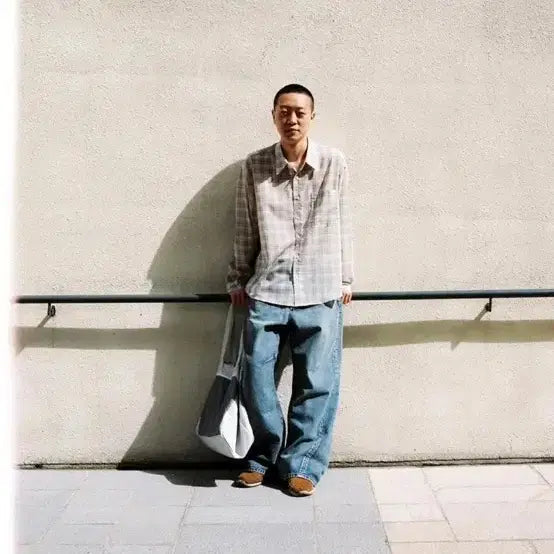 [SOLD OUT] [판매] 999휴머니티 체크 셔츠 에크루 L