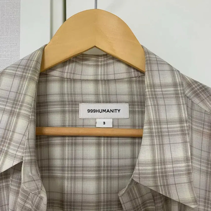 [SOLD OUT] [판매] 999휴머니티 체크 셔츠 에크루 L