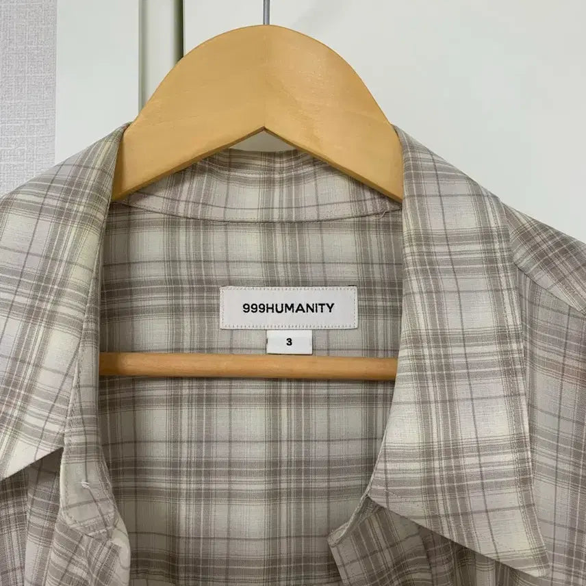 [SOLD OUT] [판매] 999휴머니티 체크 셔츠 에크루 L