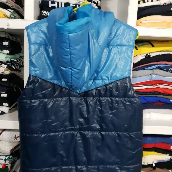 [SOLD OUT] 나이키 후드 S 패딩 조끼 블루/네이비