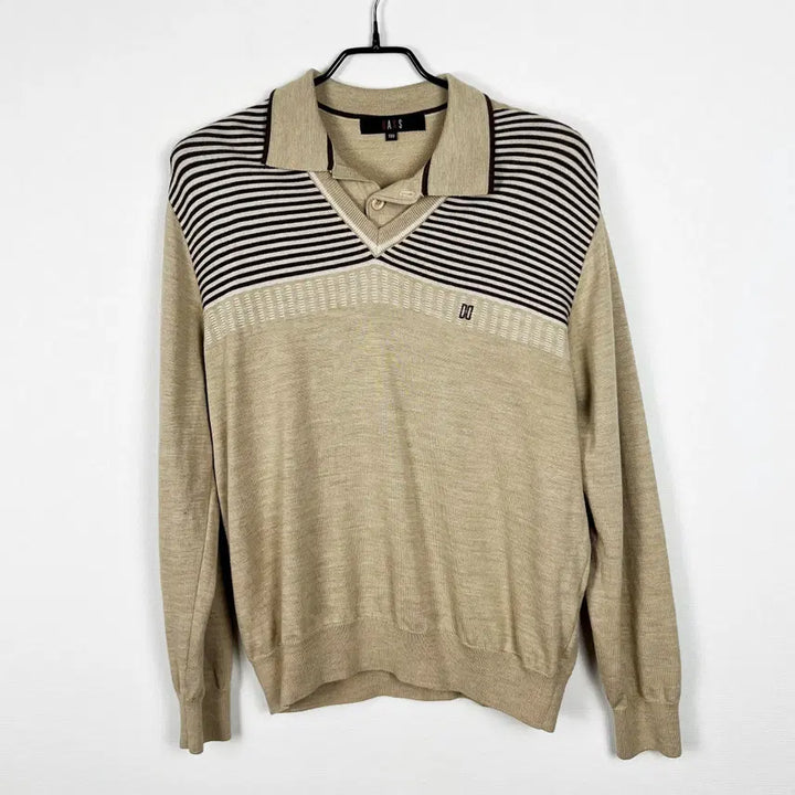 [BUNJANG] Daks Knit Brown Sweater / 닥스/카라 니트 브라운 남L 100/라덴