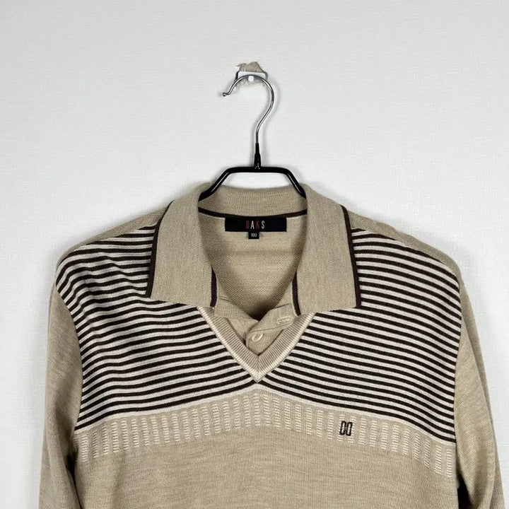 [BUNJANG] Daks Knit Brown Sweater / 닥스/카라 니트 브라운 남L 100/라덴