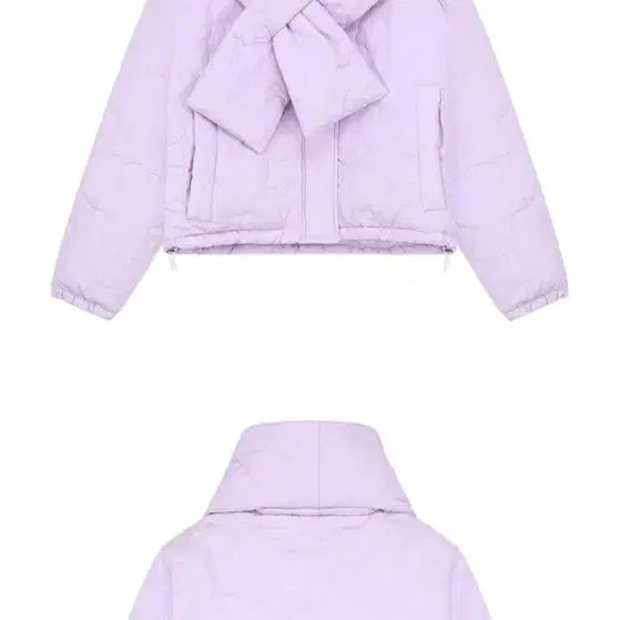 [BUNJANG] Margarine Fingers Quilted Lavender Short Padded Jacket / 마가린핑거스 퀄팅 라벤더 패딩